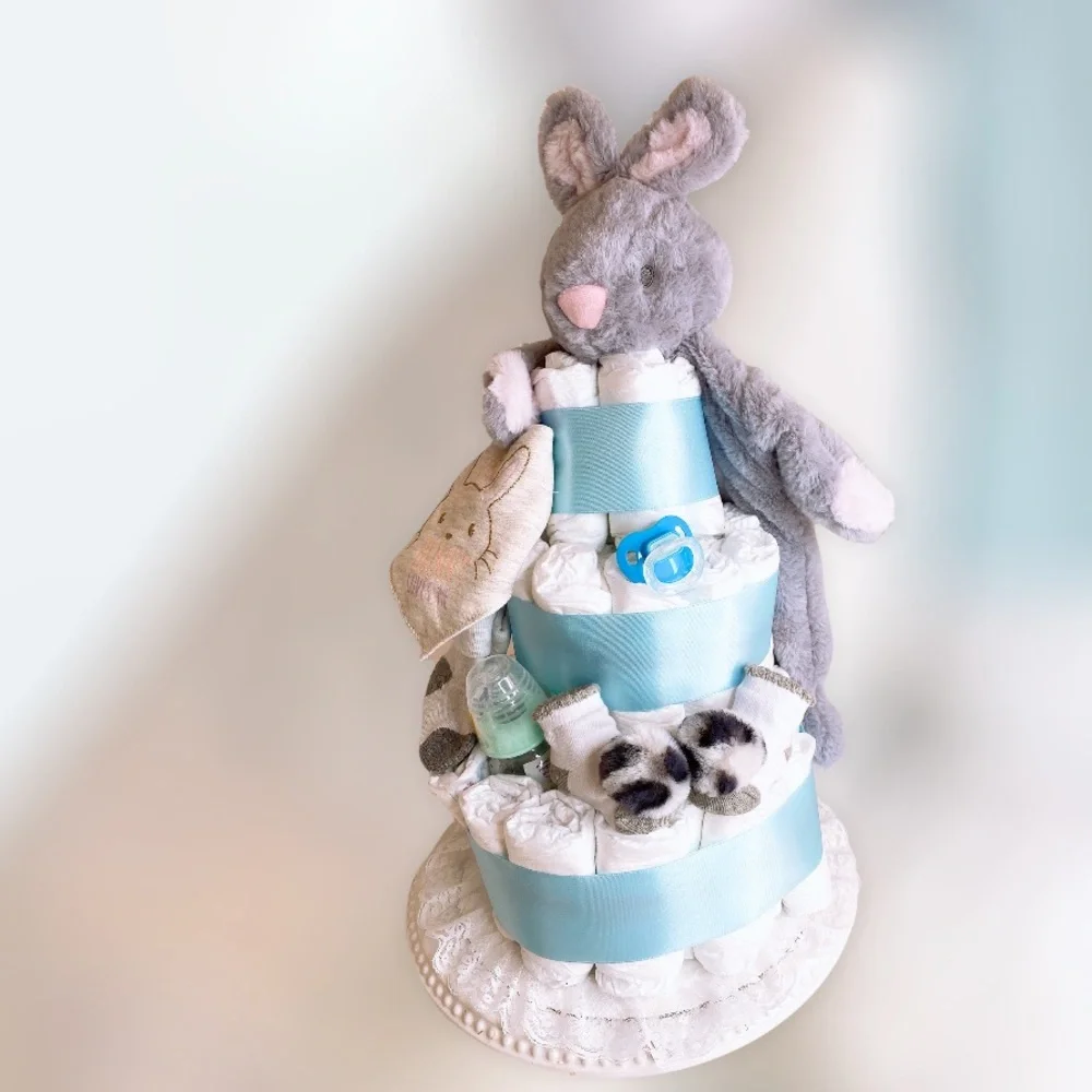 Bunny Diaper Cake, Easter Diaper Cake